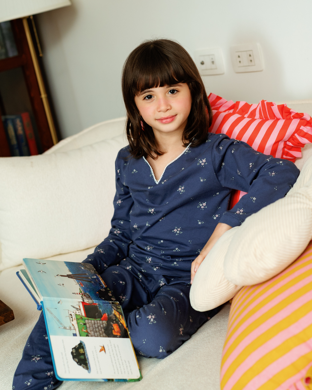 بيجاما بناتي بكُم ورود الربيع