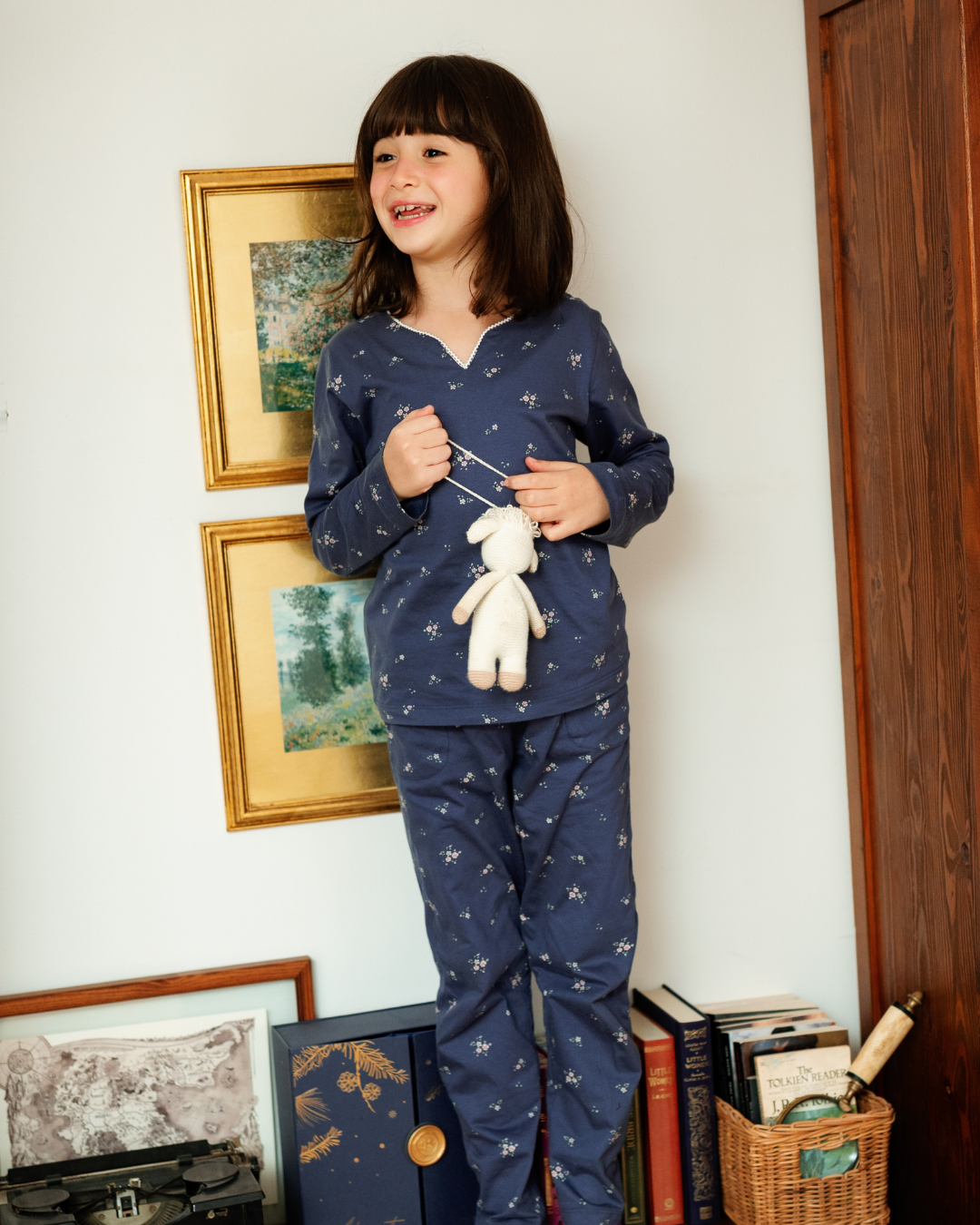 بيجاما بناتي بكُم ورود الربيع