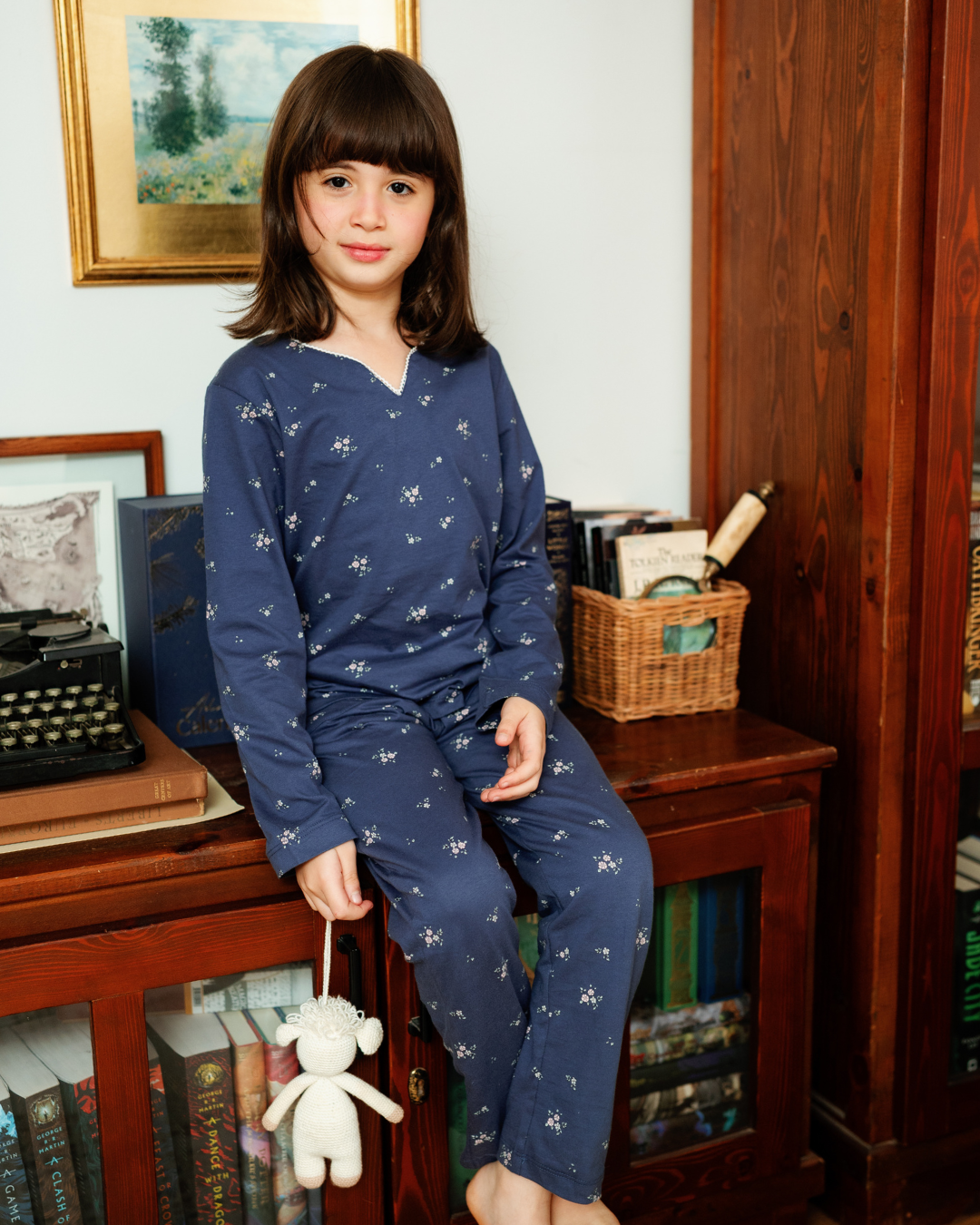 بيجاما بناتي بكُم ورود الربيع