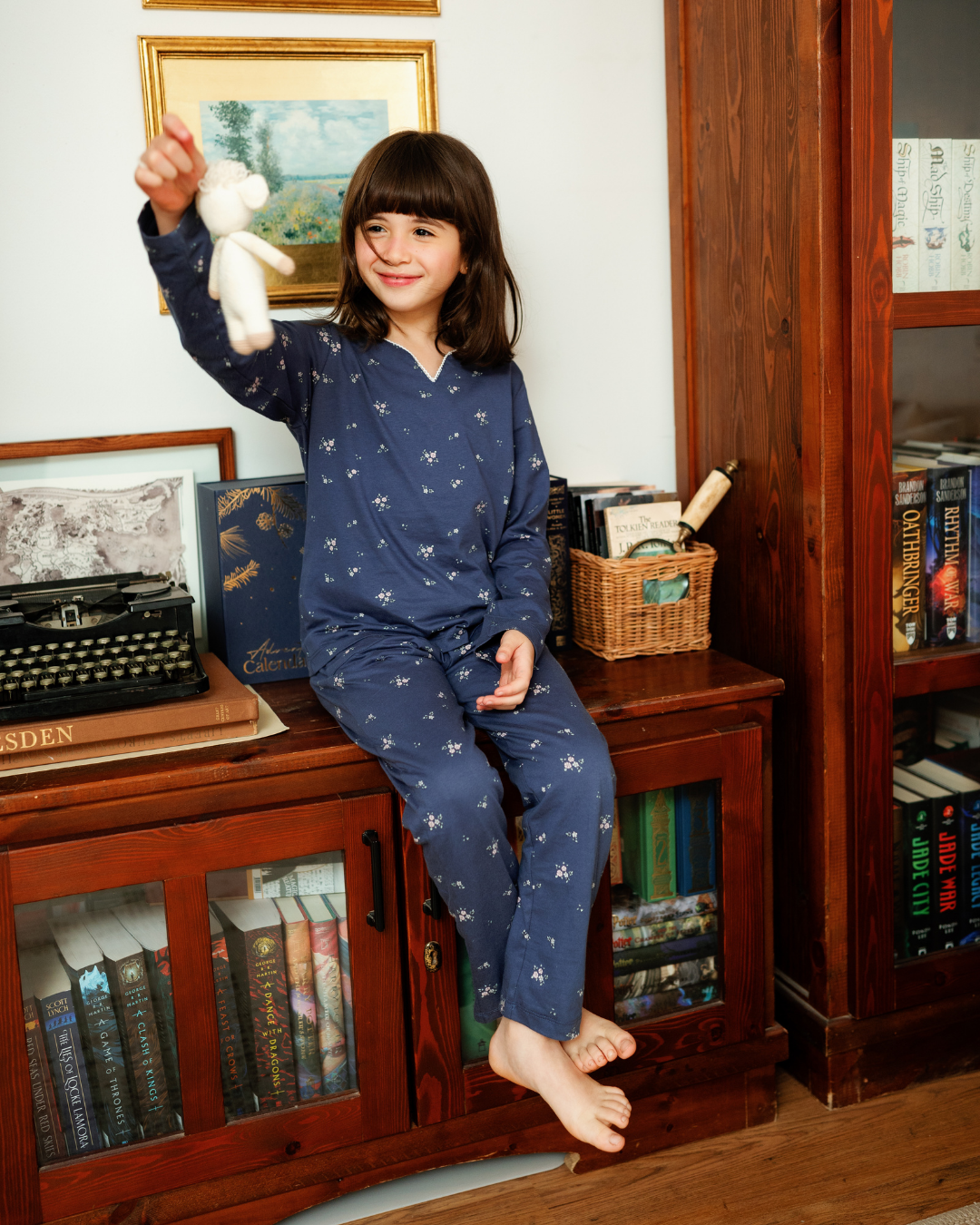 بيجاما بناتي بكُم ورود الربيع