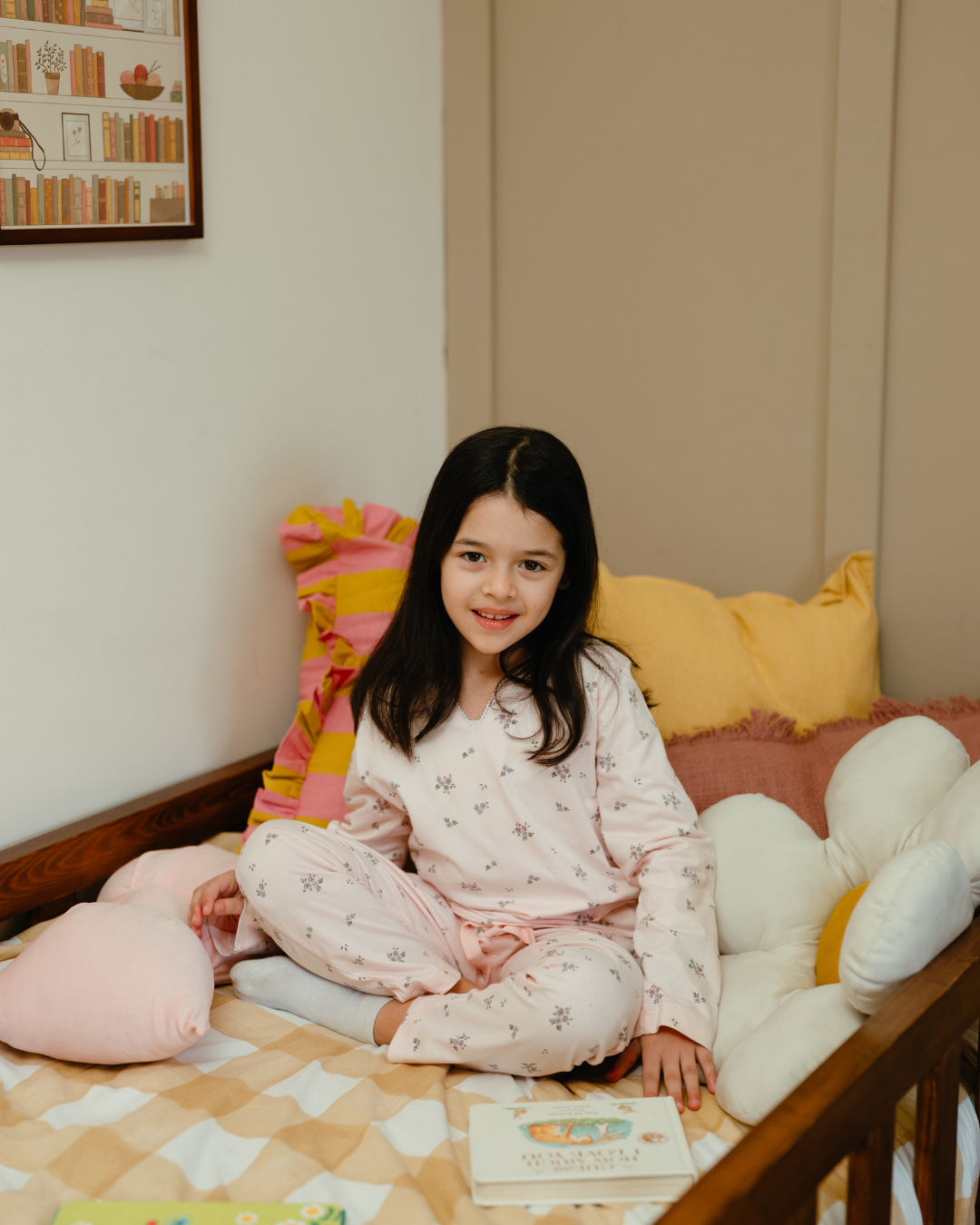 بيجاما بناتي بكُم ورود الربيع