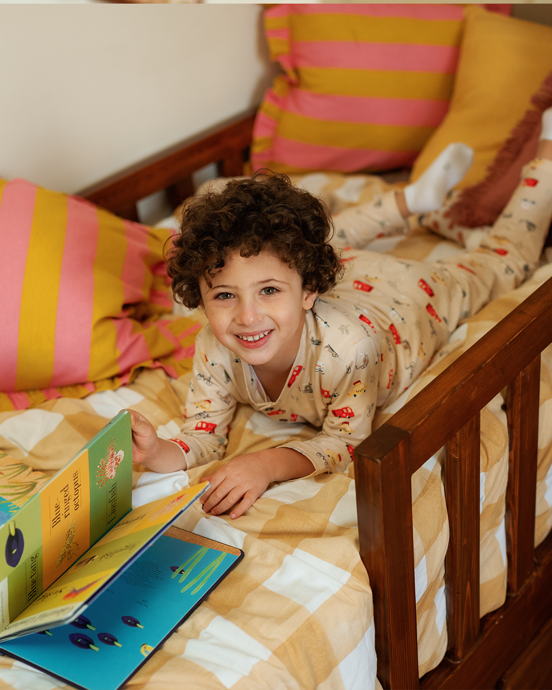 بيجاما أولادي بزراير مغامرات السيارات