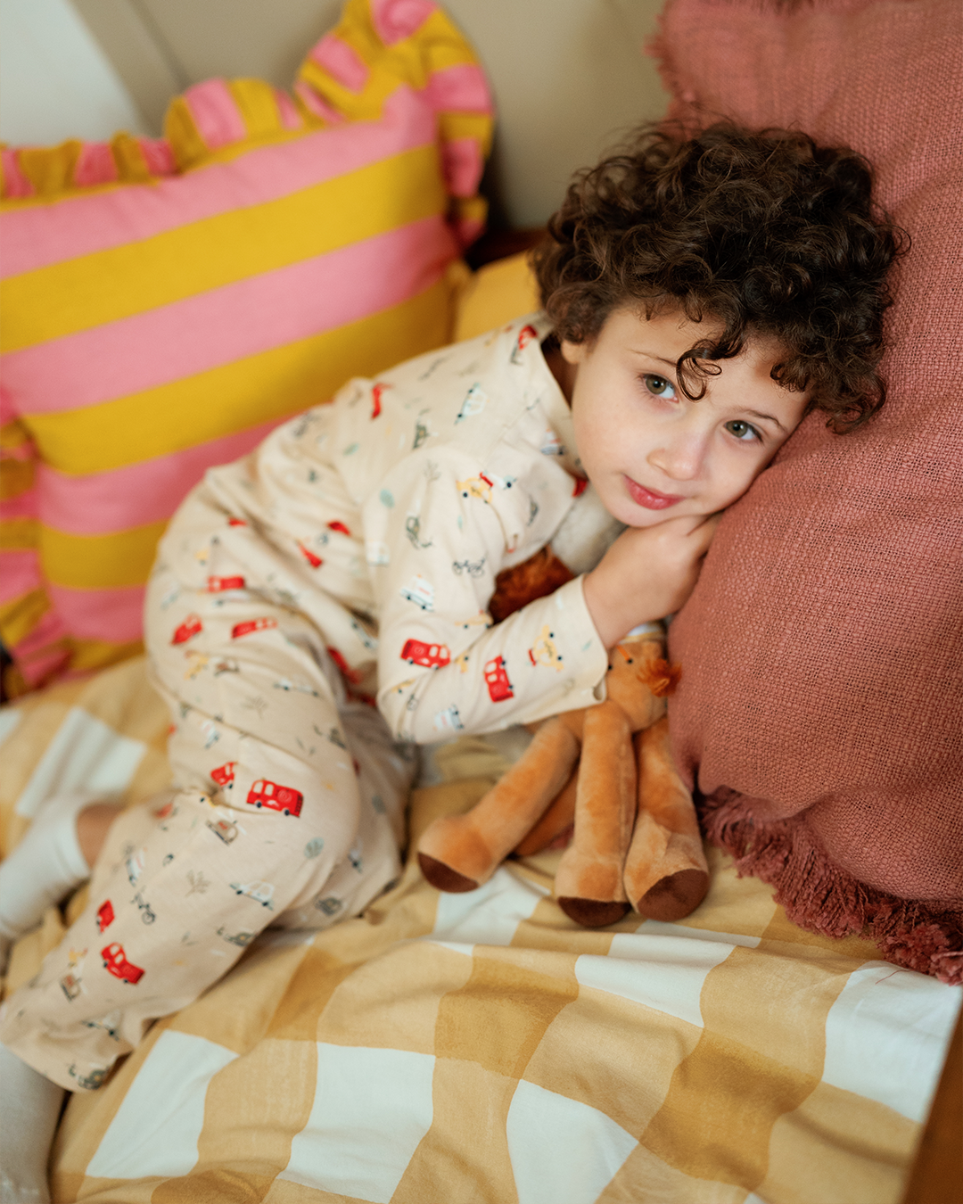 بيجاما أولادي بزراير مغامرات السيارات