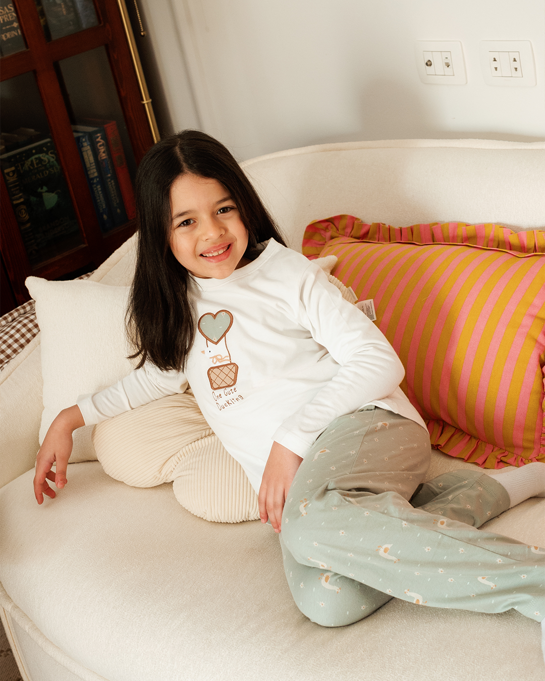 بيجاما بناتى بكم بط صغير