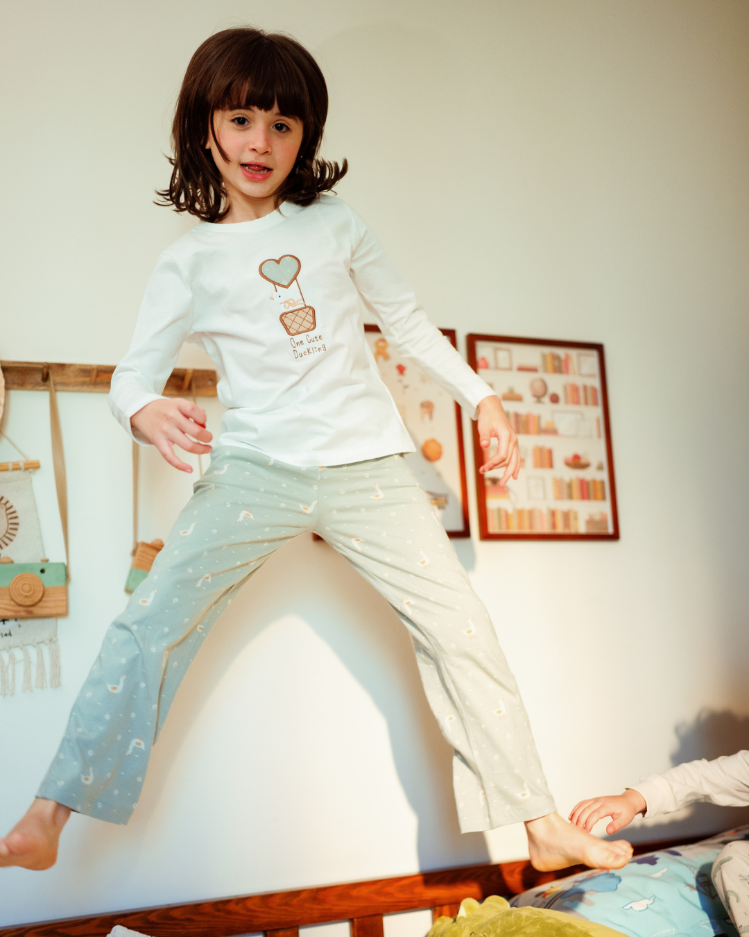 بيجاما بناتى بكم بط صغير