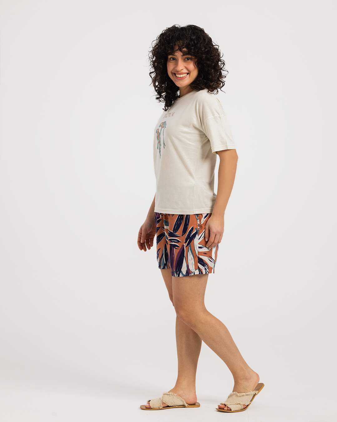 Tropical Cotton Viscose Short Pajamas