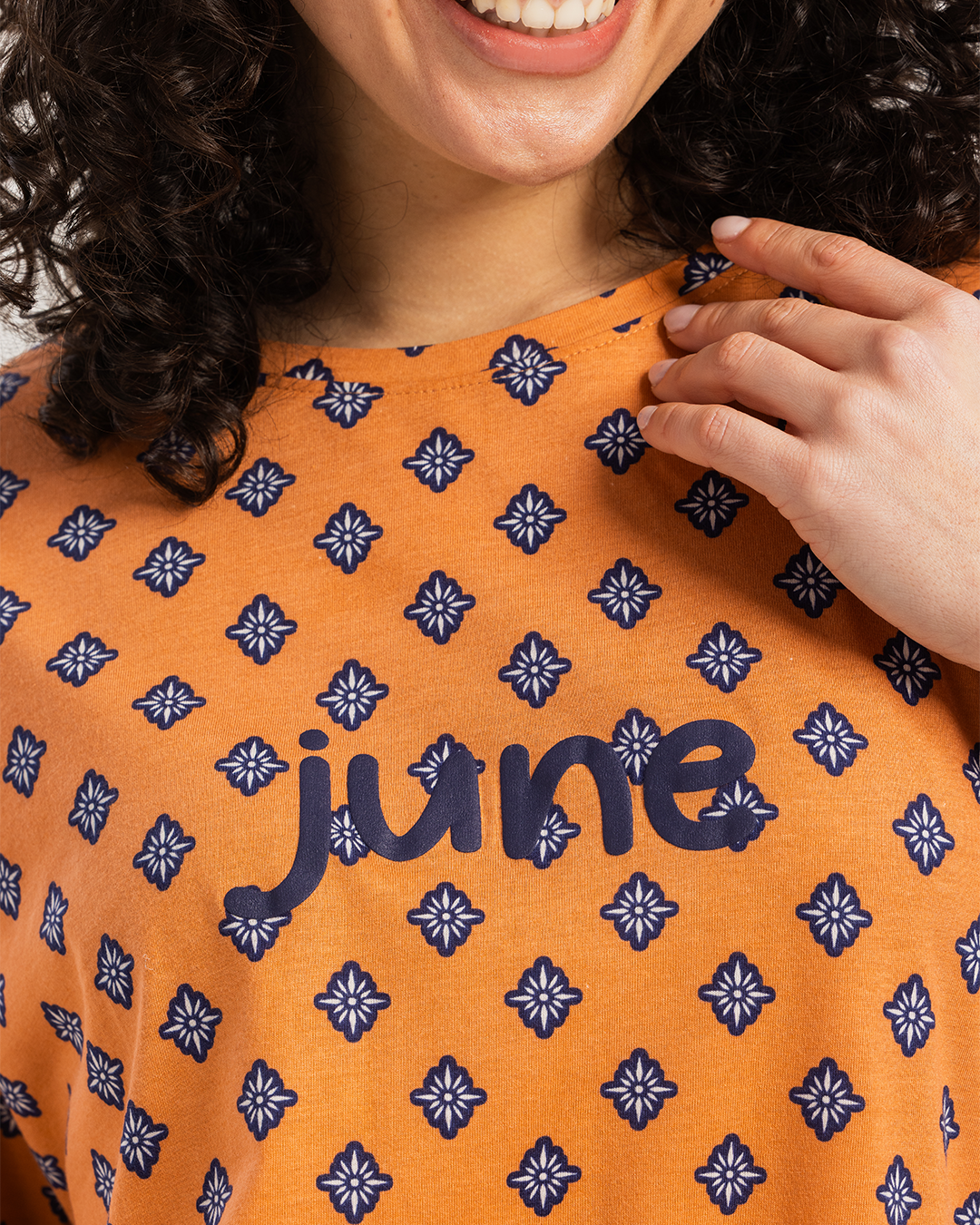 قميص نوم قطن مودال اشكال هندسيه