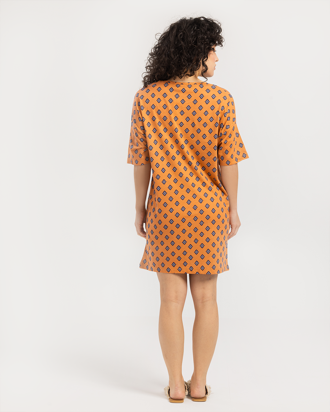 قميص نوم قطن مودال اشكال هندسيه