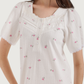 Women's Jacquard Nightshirt Half Sleeve