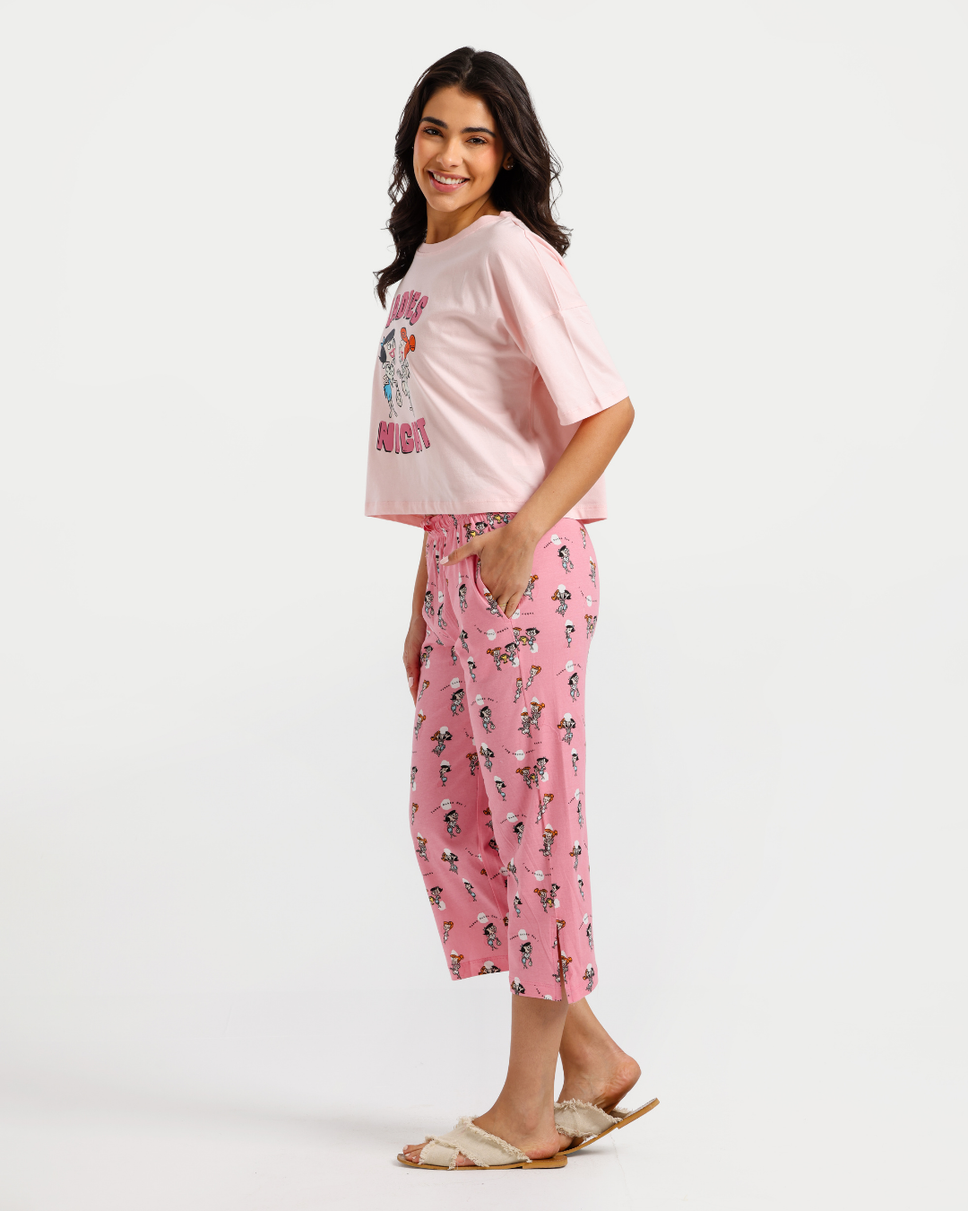 Fun Flintstones Print Women's Pajamas