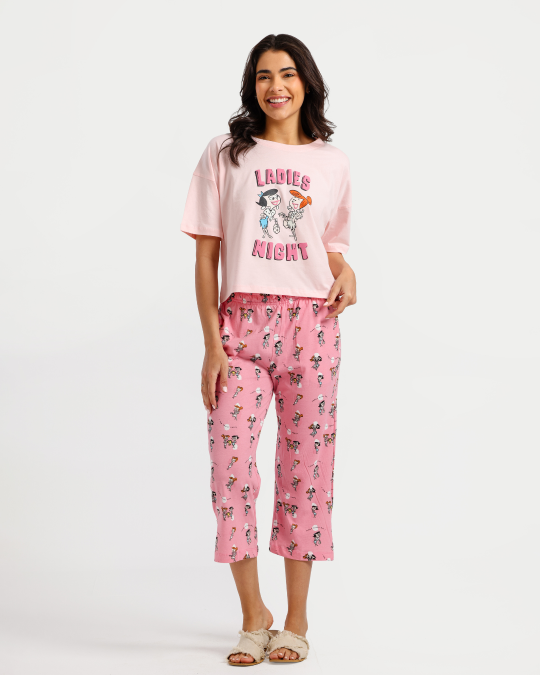 Fun Flintstones Print Women's Pajamas