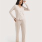Buttoned pant pajamas in viscose lycra, summer breeze