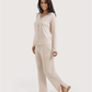 Buttoned pant pajamas in viscose lycra, summer breeze