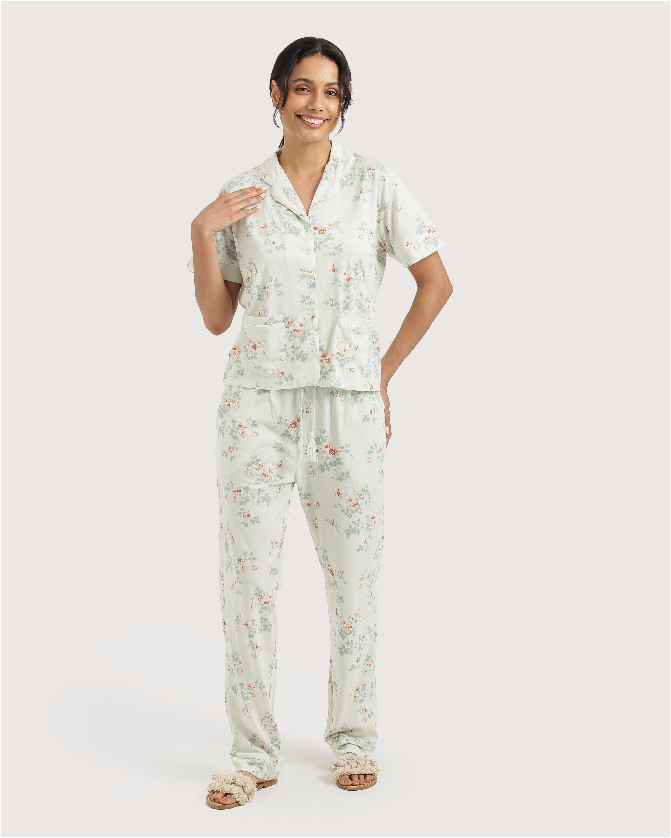 بيجاما بنطلون قطن مودال  ورود