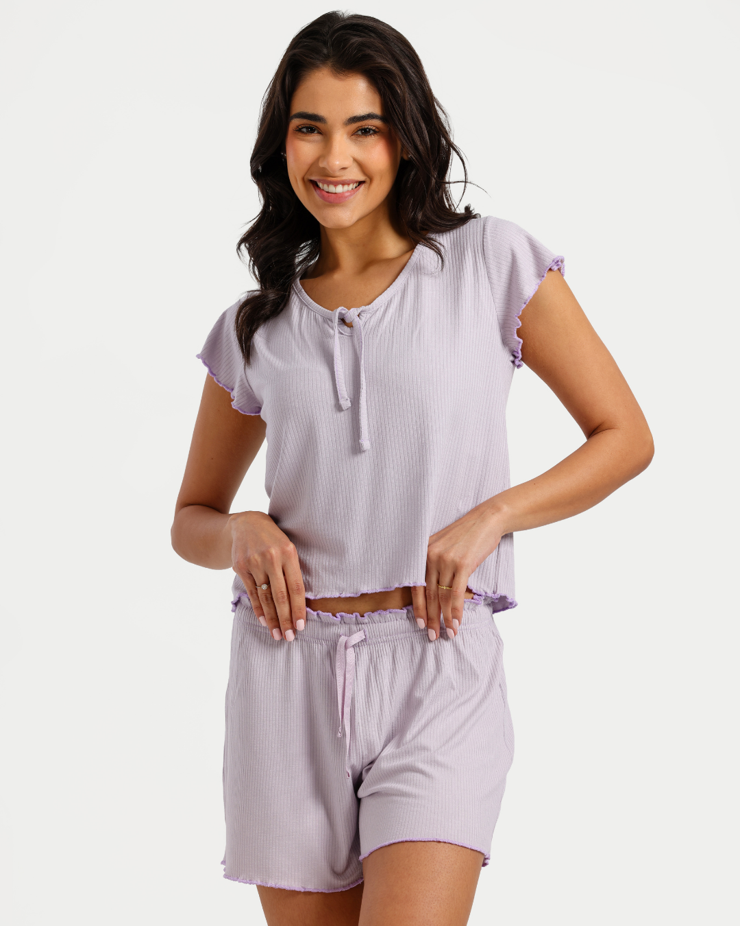 Modal Lycra Short Pajamas Lavender Dream