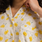 Cute lemon women's button-up pajamas