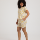 Cute lemon women's button-up pajamas