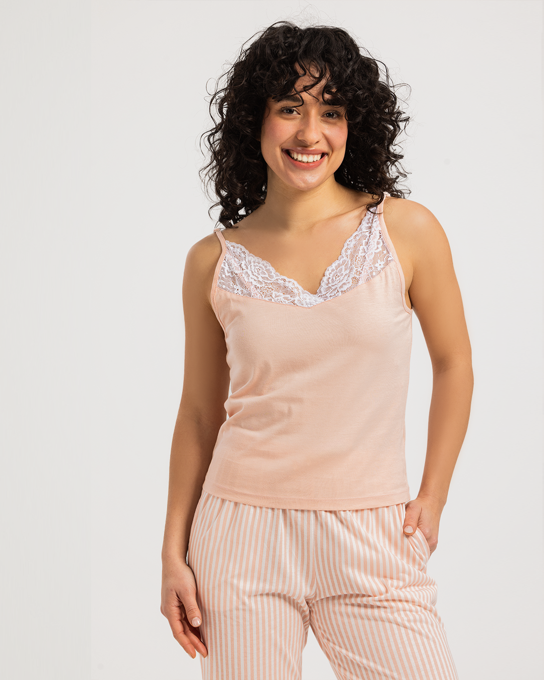 Striped Cotton Modal Pants Pajamas