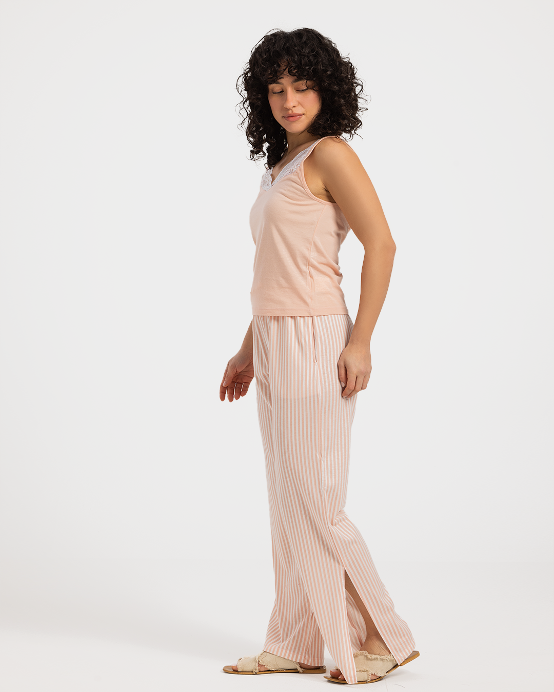 Striped Cotton Modal Pants Pajamas