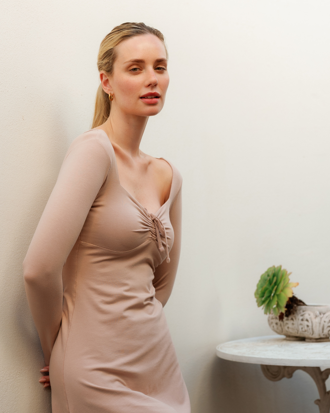 Modal Lycra Sleeve Dress