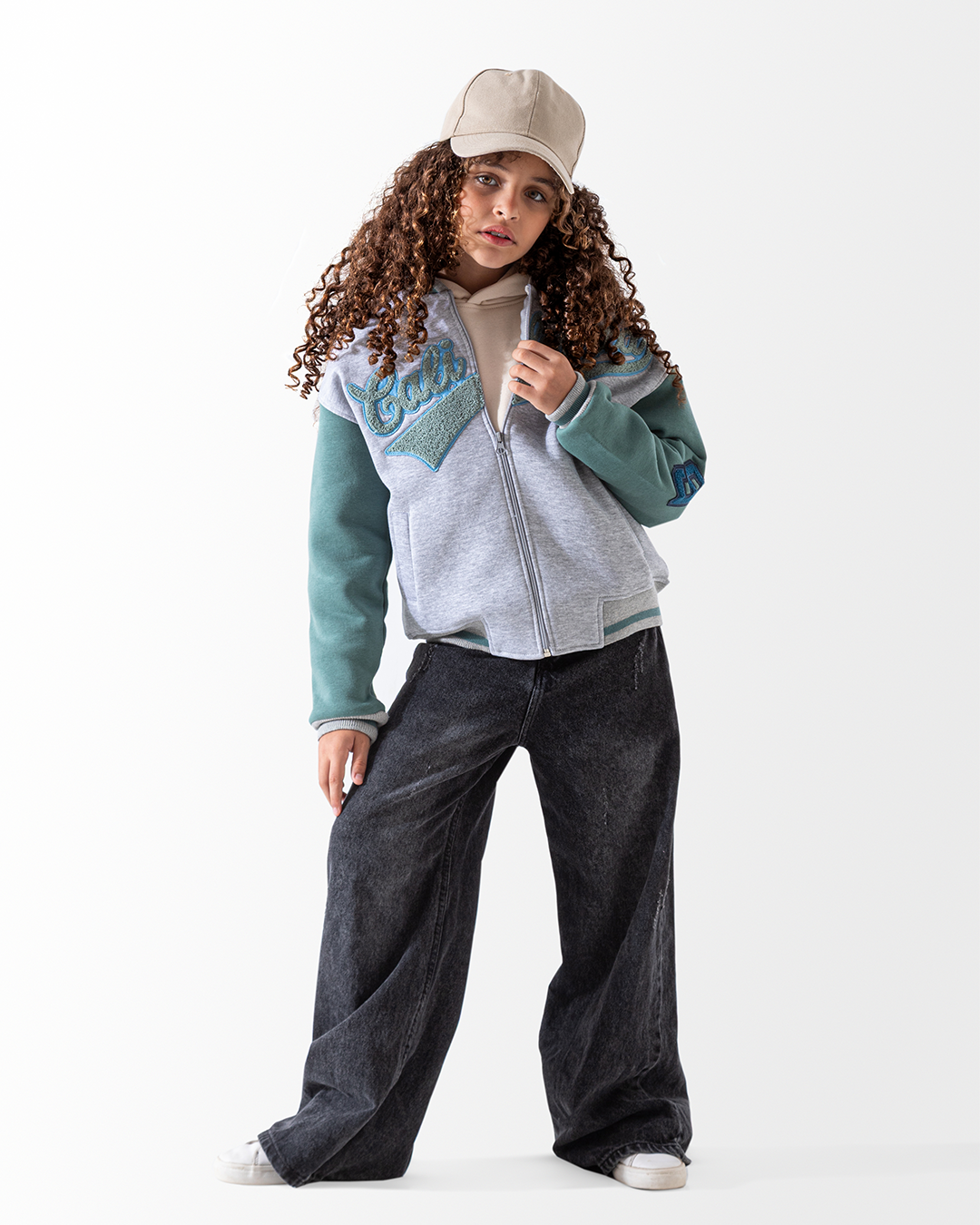 CALIFORNIA جاكيت بيسبول  146 زيتي