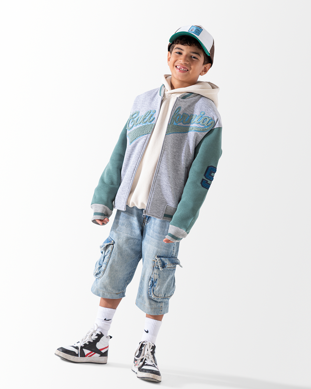 CALIFORNIA جاكيت بيسبول  146 زيتي