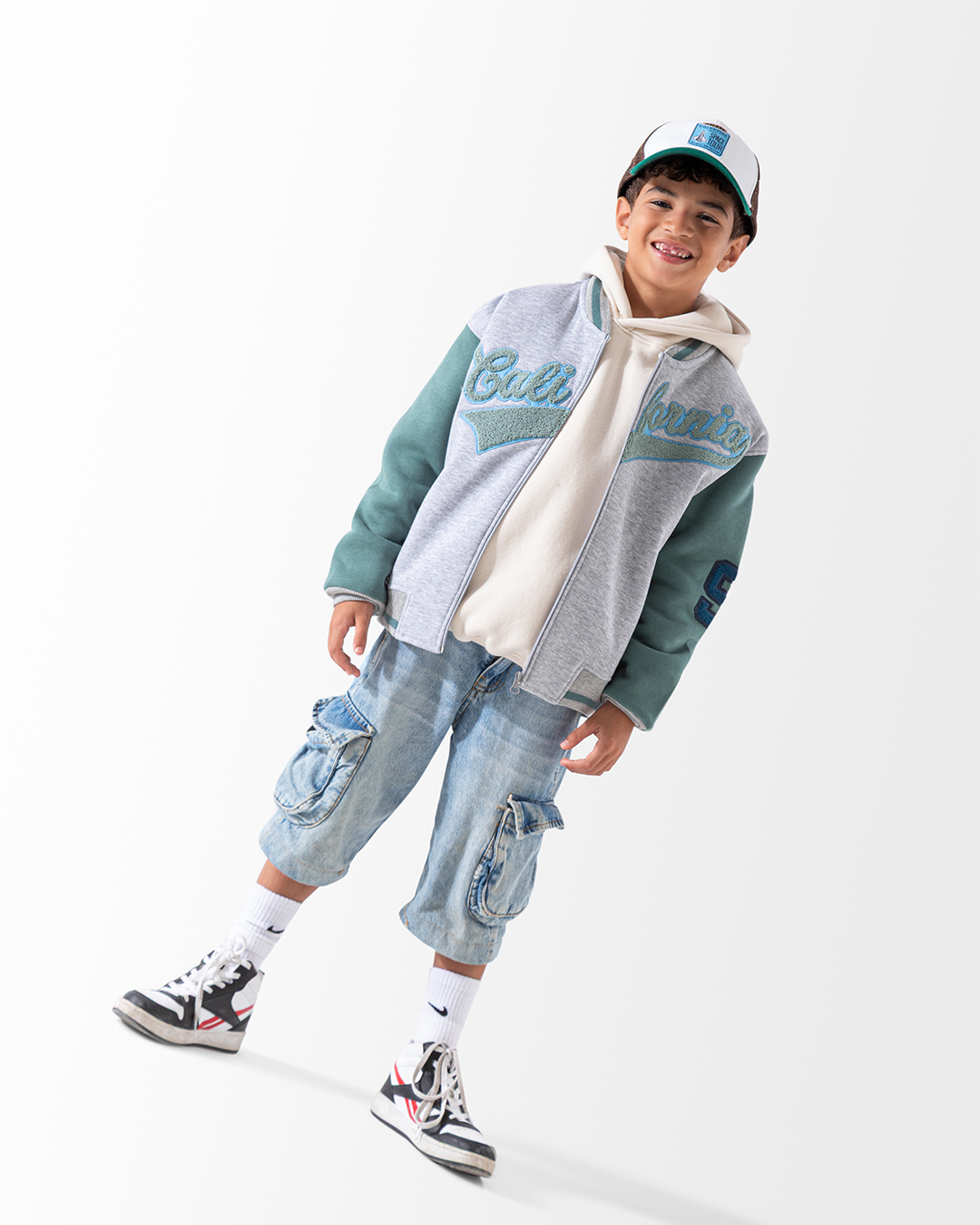 CALIFORNIA جاكيت بيسبول  146 زيتي