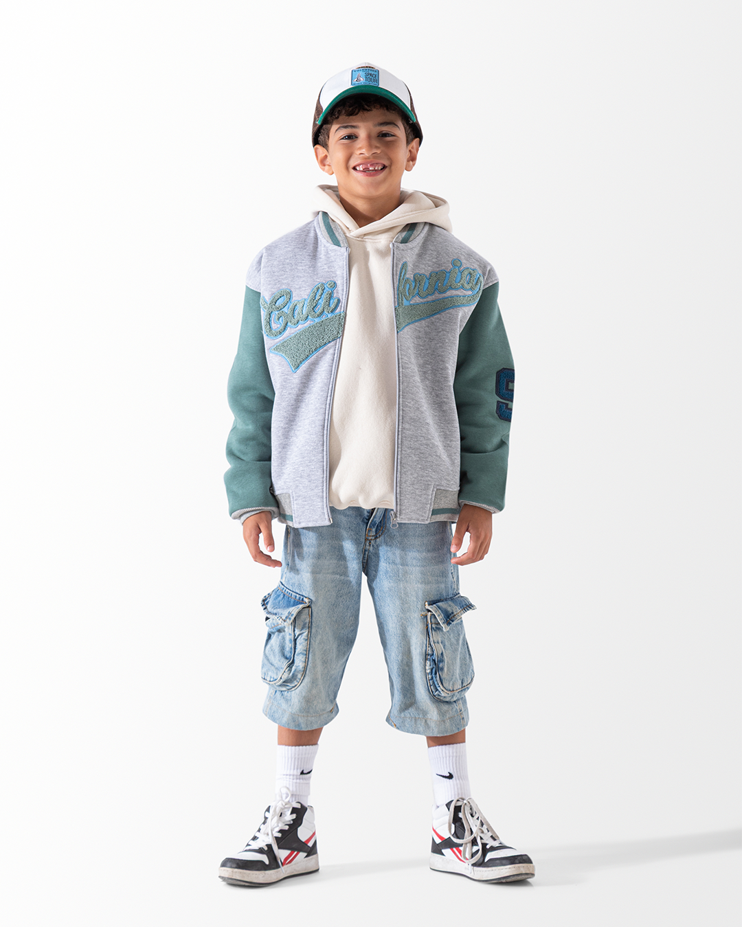 CALIFORNIA جاكيت بيسبول  146 زيتي