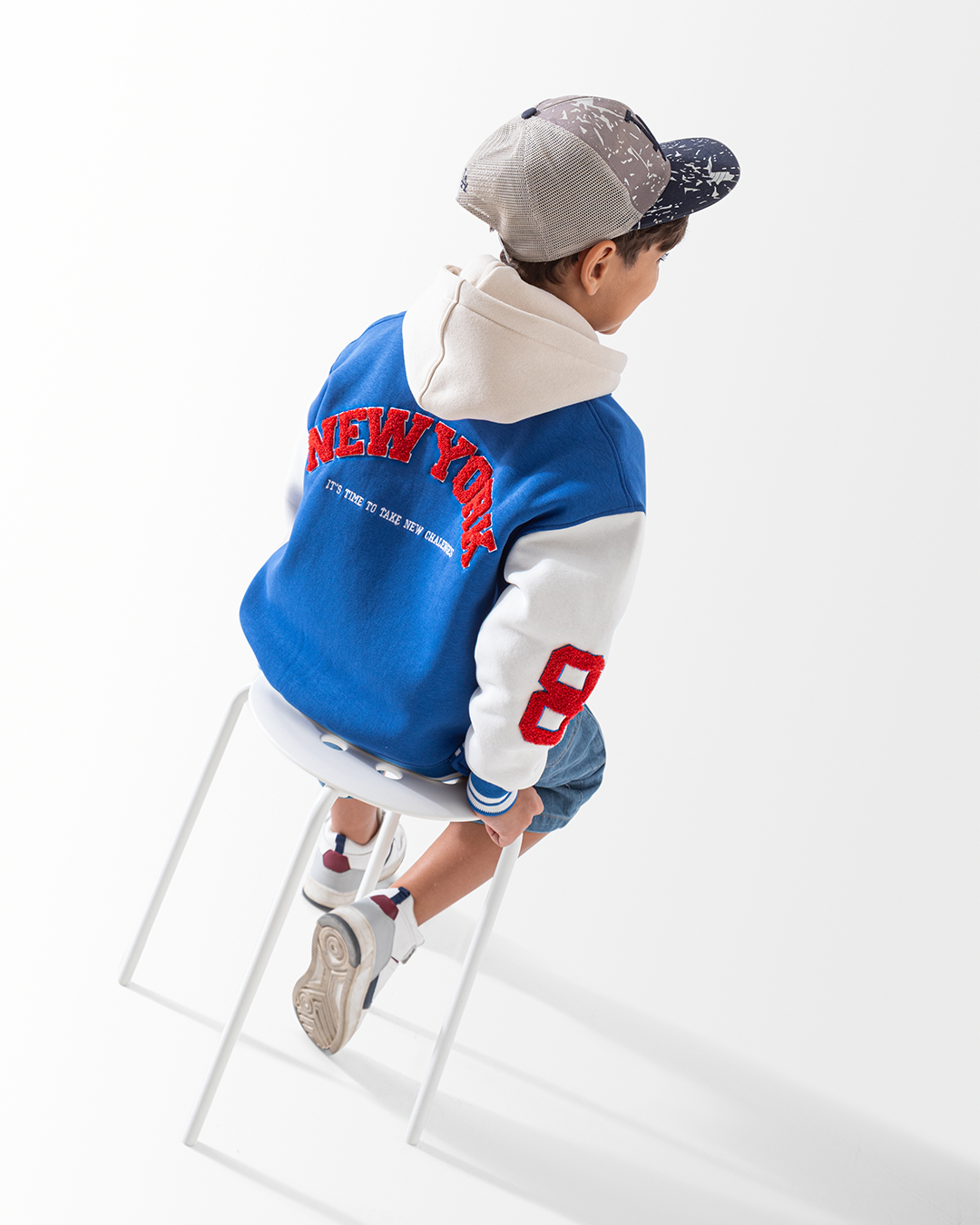 New york 614 جاكيت بيسبول زهري