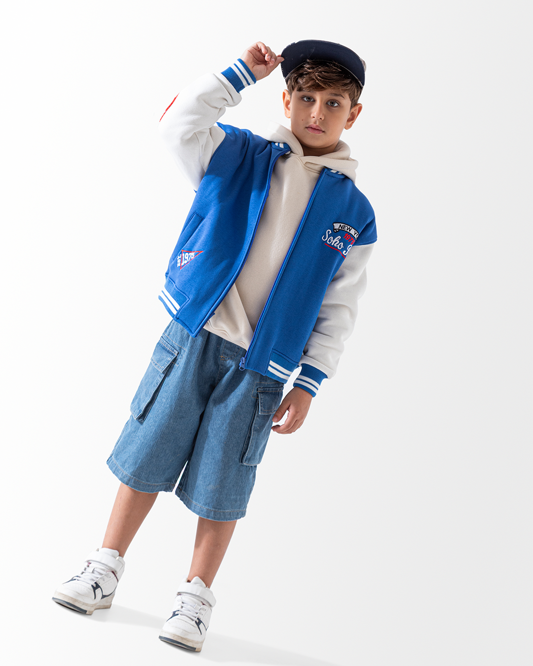 New york 614 جاكيت بيسبول زهري