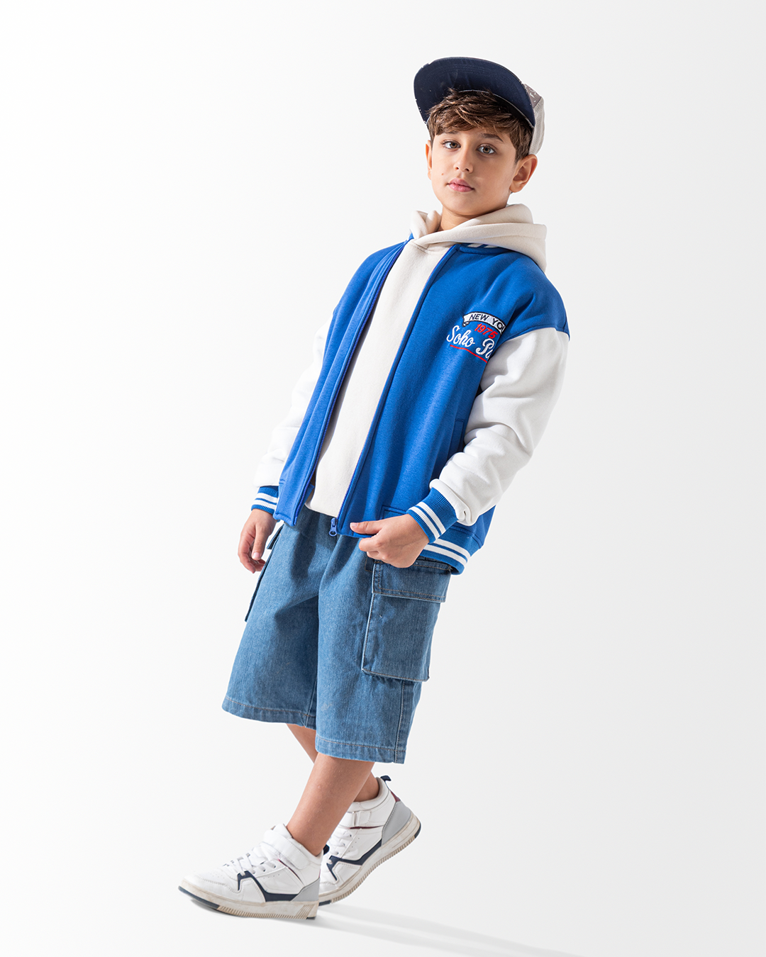 New york 614 جاكيت بيسبول زهري