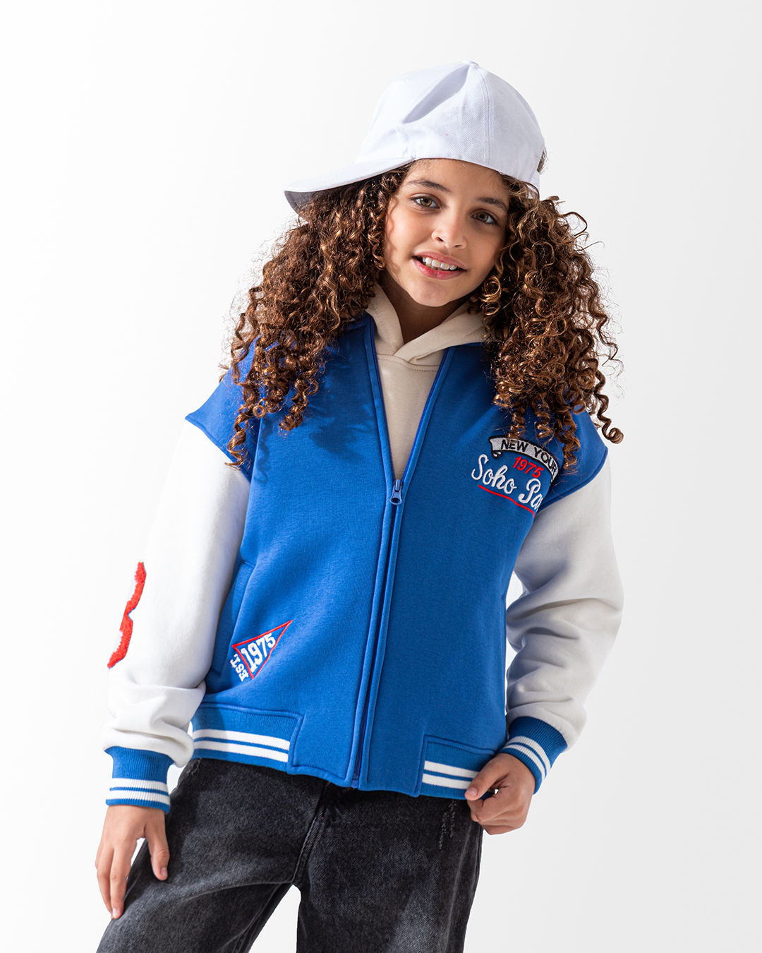 New york 614 جاكيت بيسبول زهري