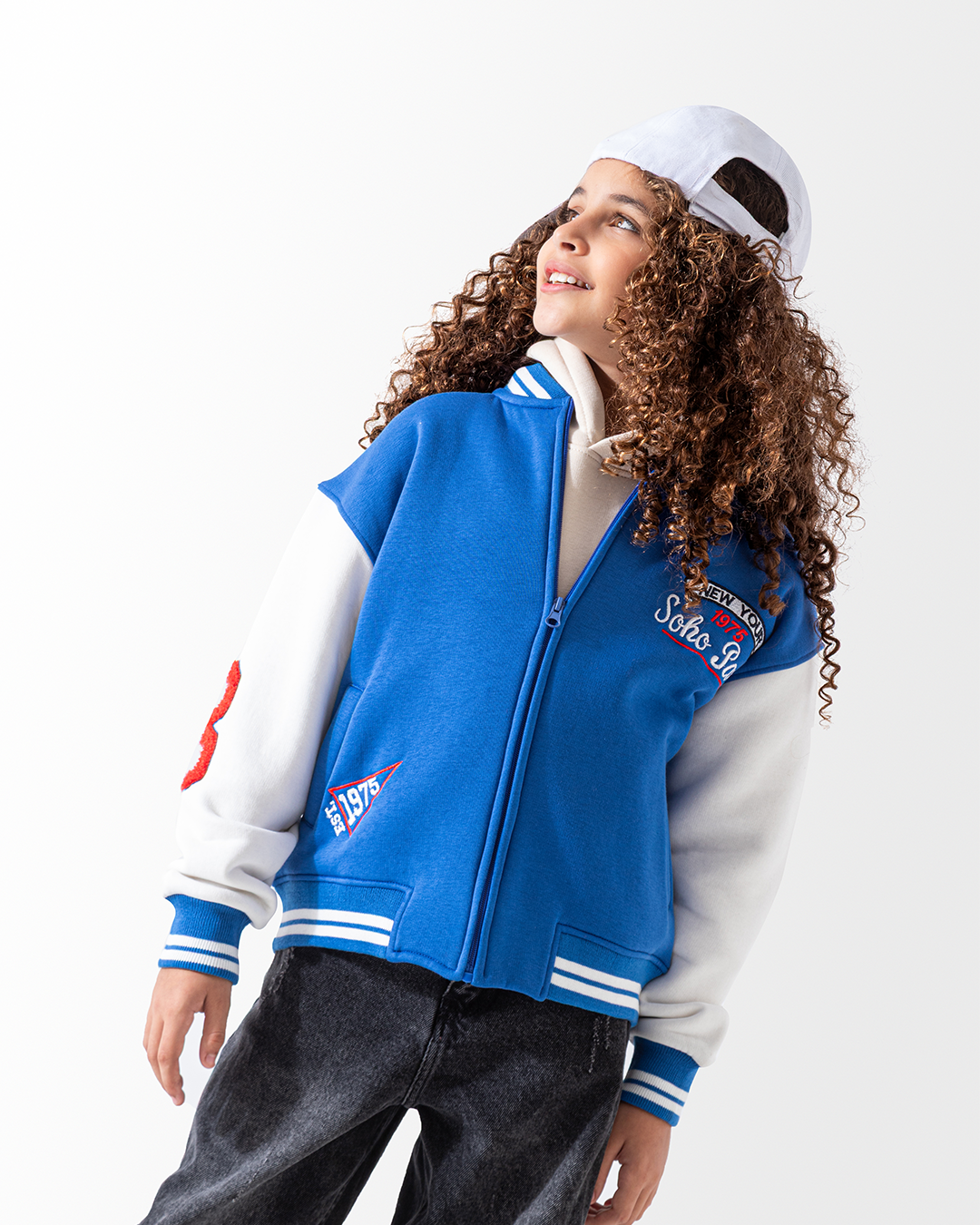 New york 614 جاكيت بيسبول زهري