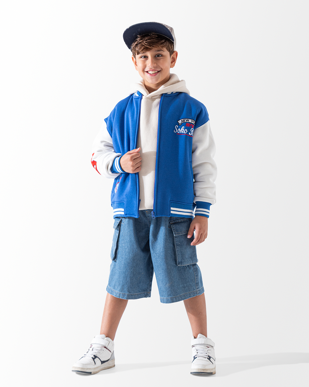 New york 614 جاكيت بيسبول زهري