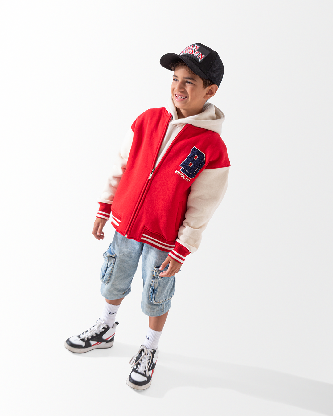 BOSTON جاكيت بيسبول  146 كريمي