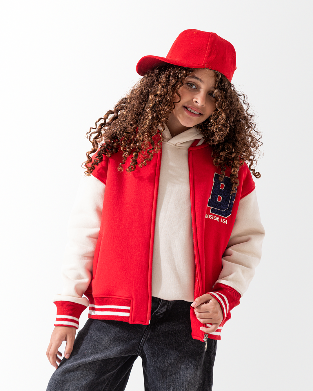 BOSTON جاكيت بيسبول  146 كريمي