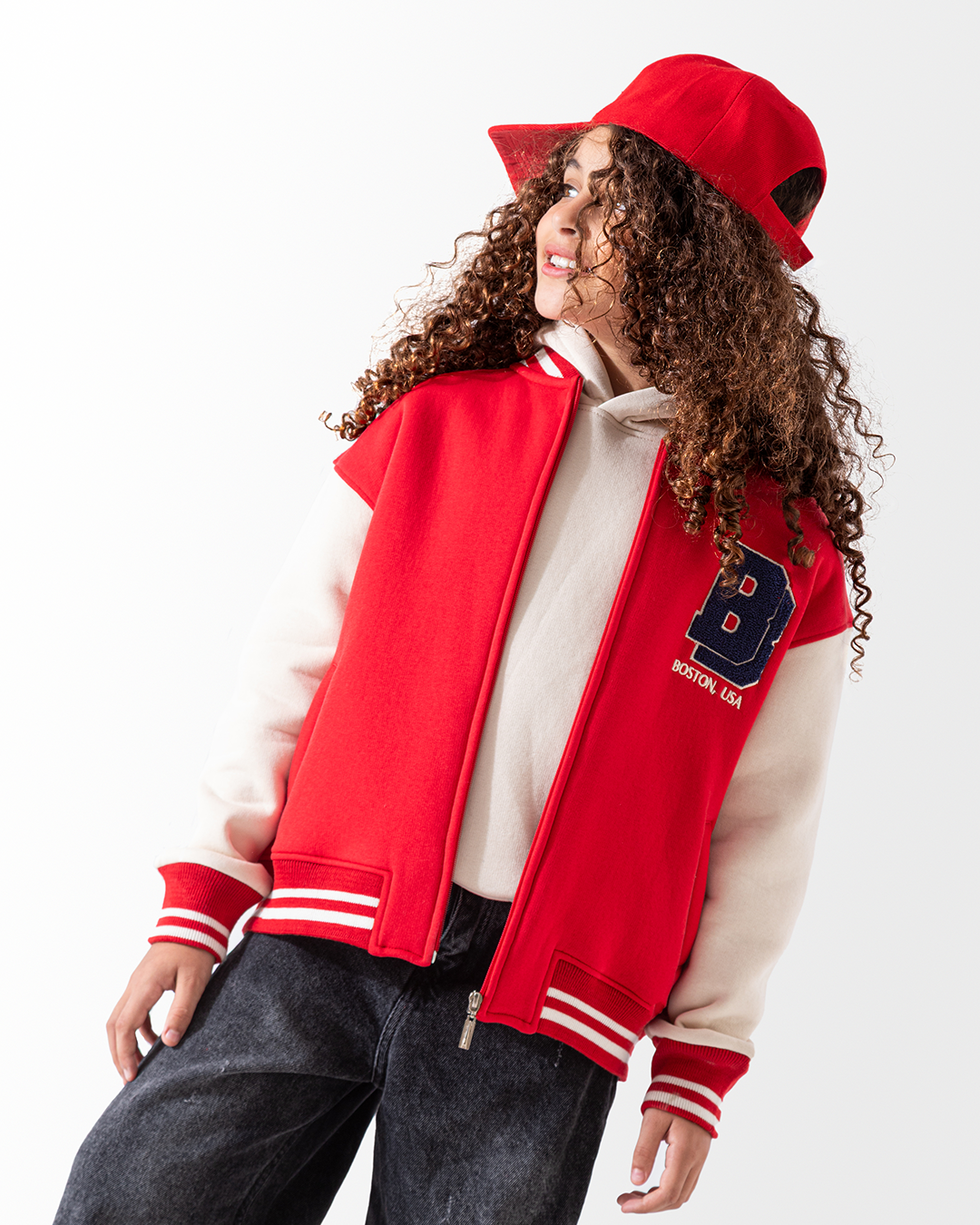 BOSTON جاكيت بيسبول  146 كريمي