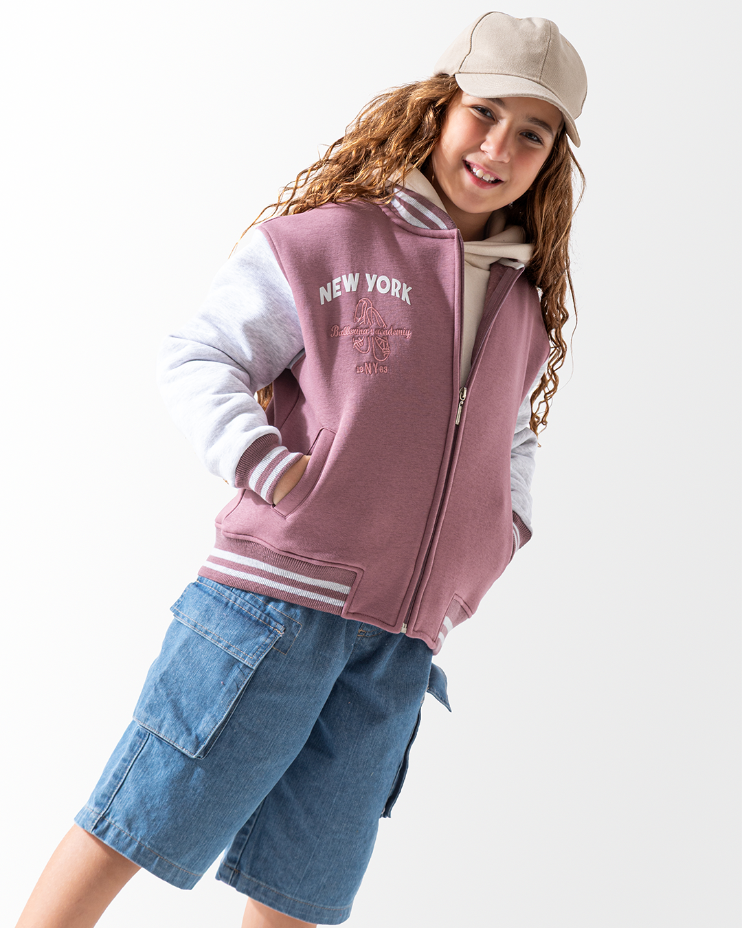 NEW YORK جاكيت بيسبول فيونكه كاشمير 614