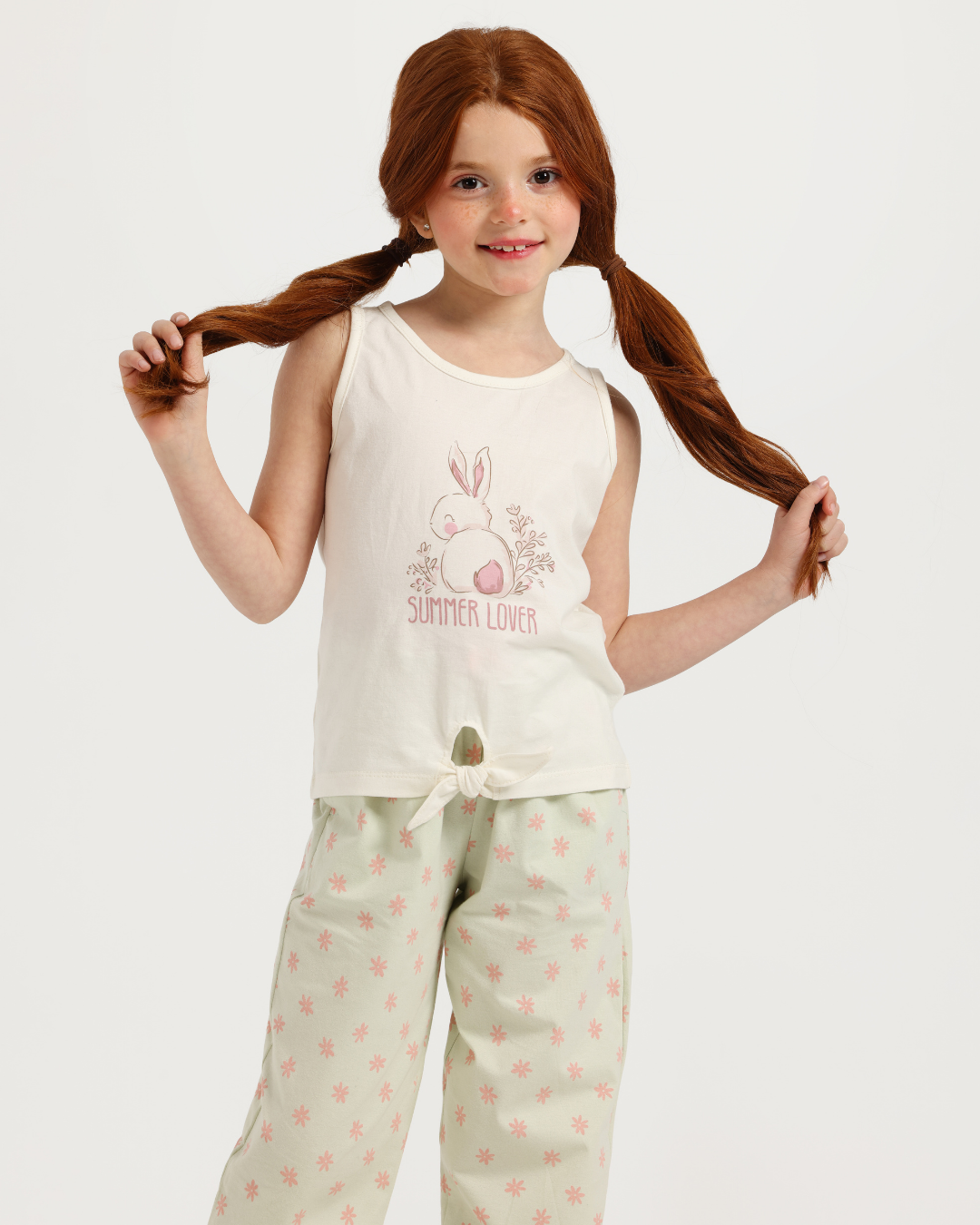Summer lover girls pajama in pastel florals