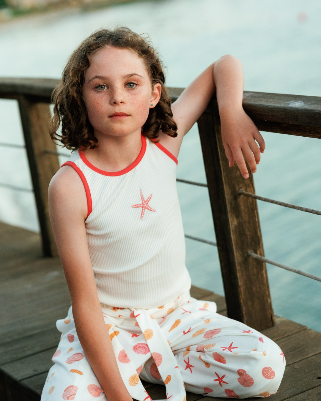 Pants Pajama Summer Melton with Sea Shells
