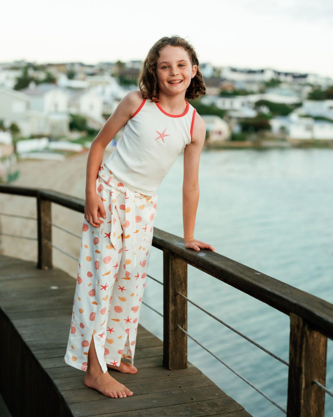 Pants Pajama Summer Melton with Sea Shells