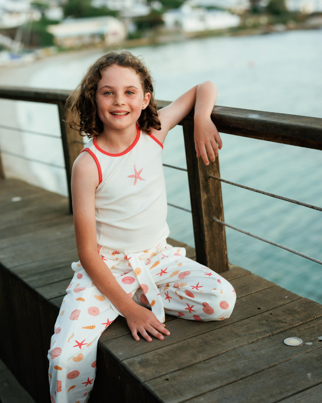 Pants Pajama Summer Melton with Sea Shells