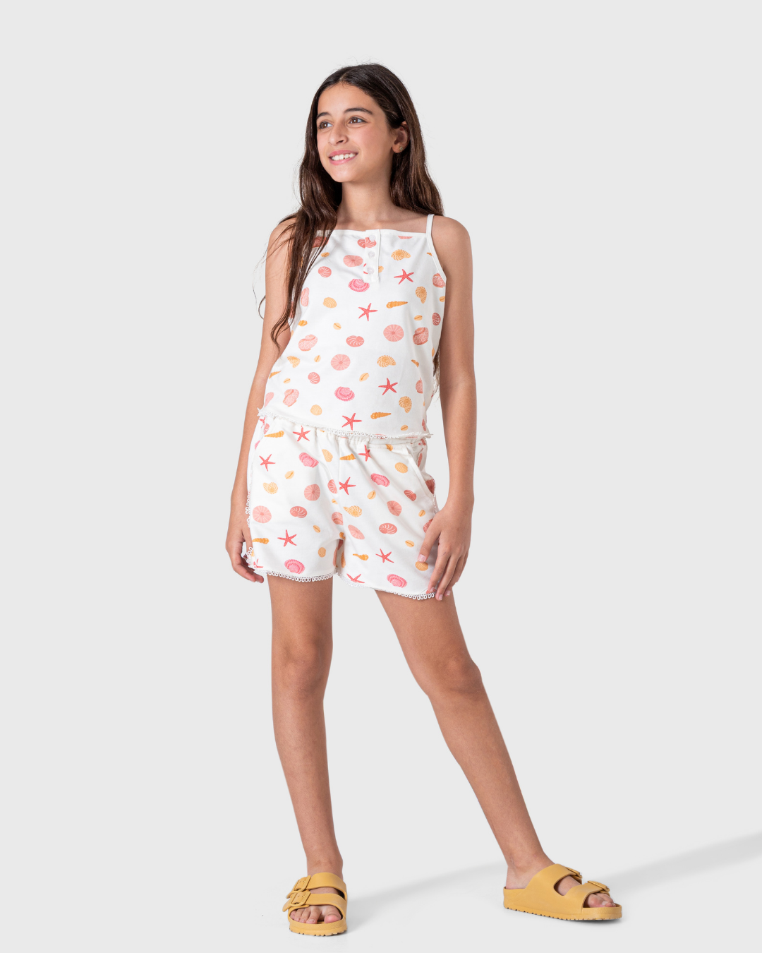 بيجاما بناتي  بقواقع بحريه