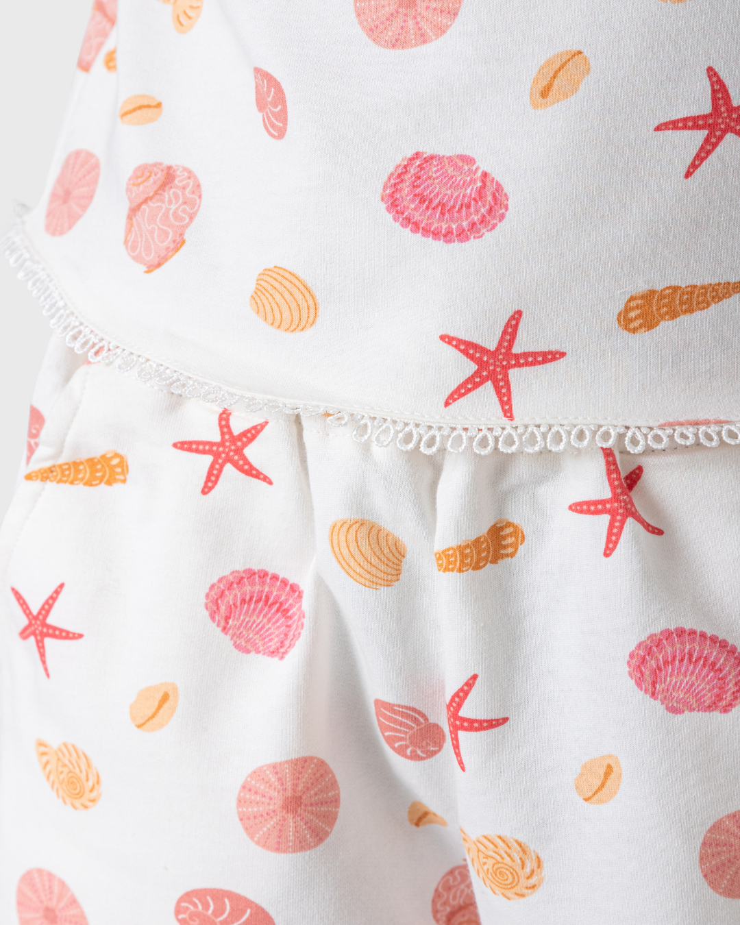 بيجاما بناتي  بقواقع بحريه