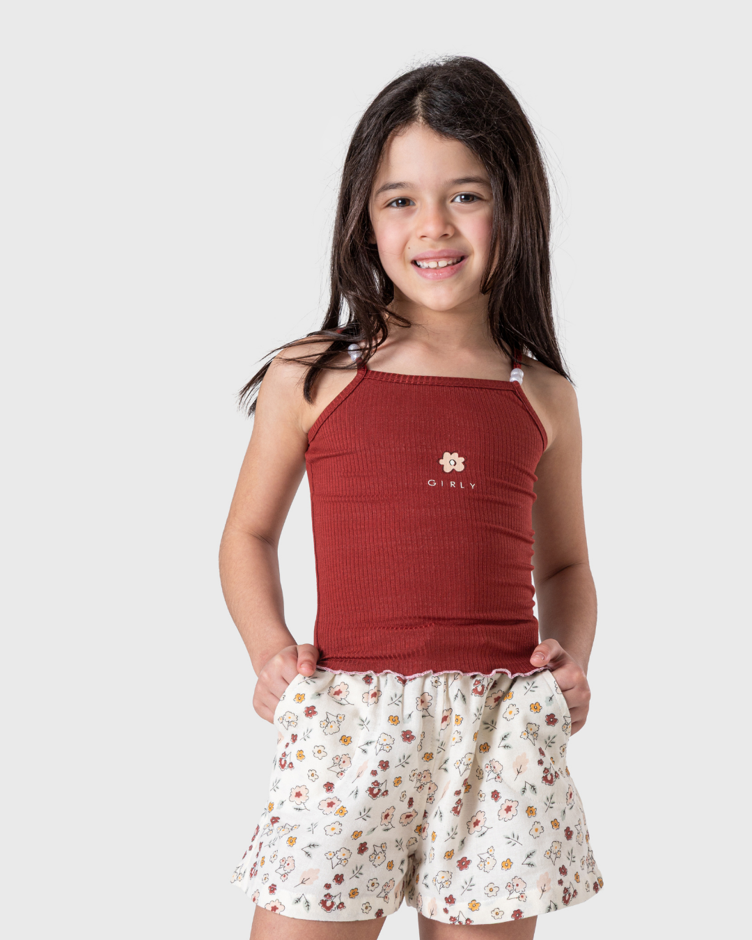 Elegant girls' pajamas in spring colors