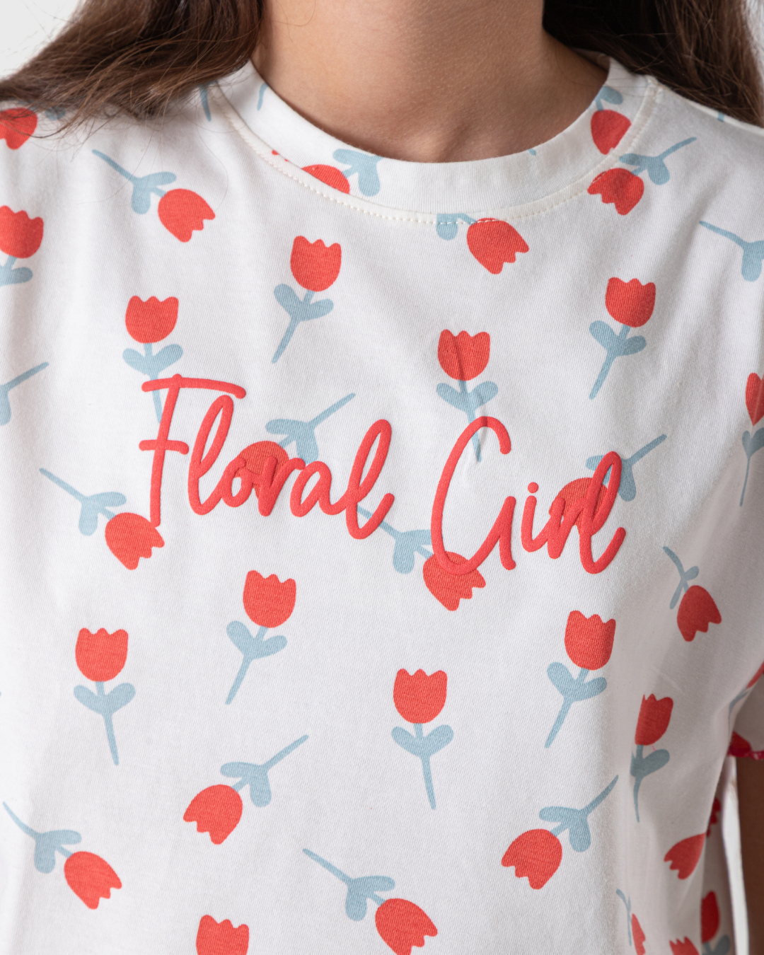 بيجاما بنات بطبعة زهور بألوان ربيعية