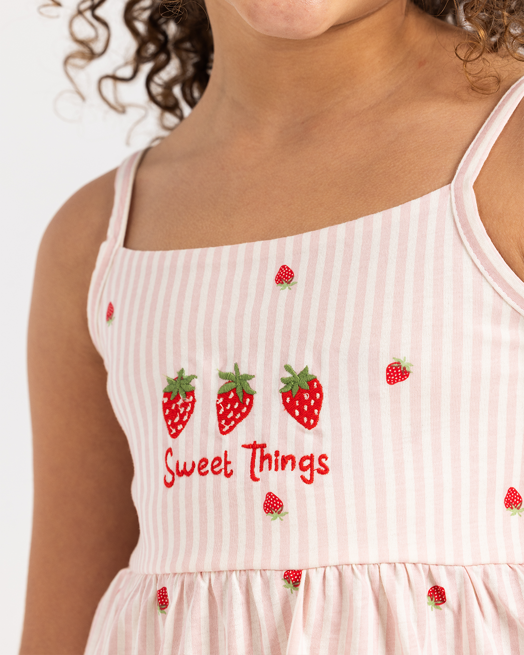Sweet things Dress in strawberry stripe