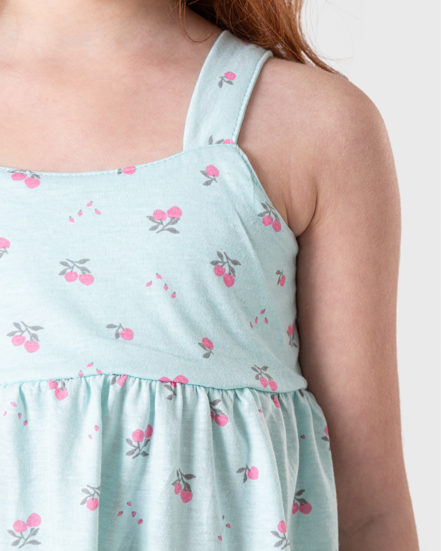 فستان بناتي بطبعة فواكه وألوان زاهية