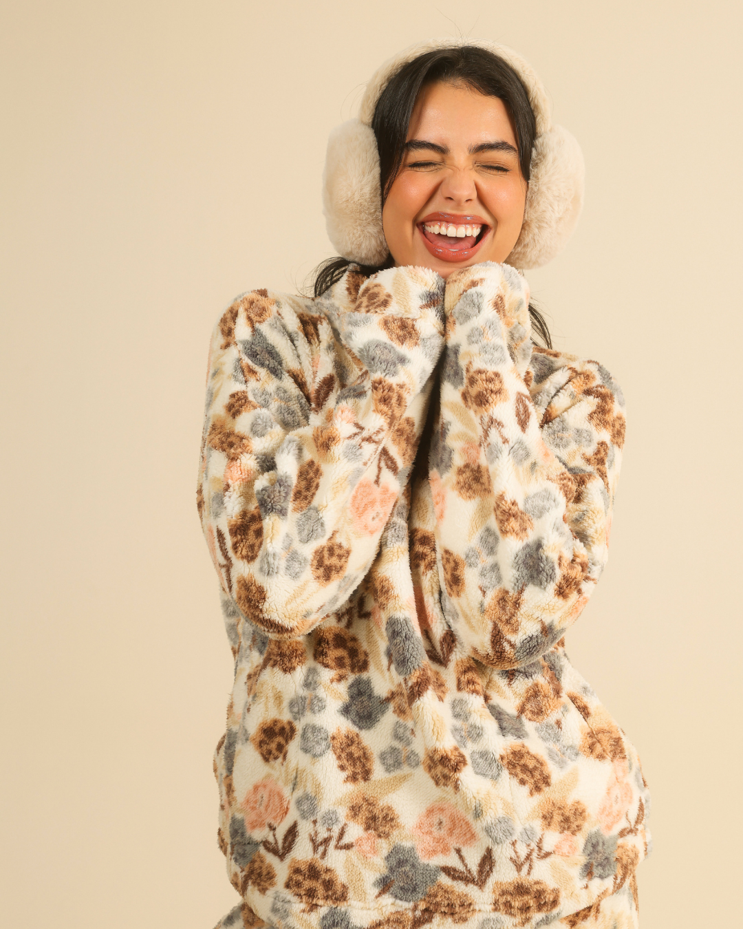 Winter Flowers Women Pajama in Dusty colors
