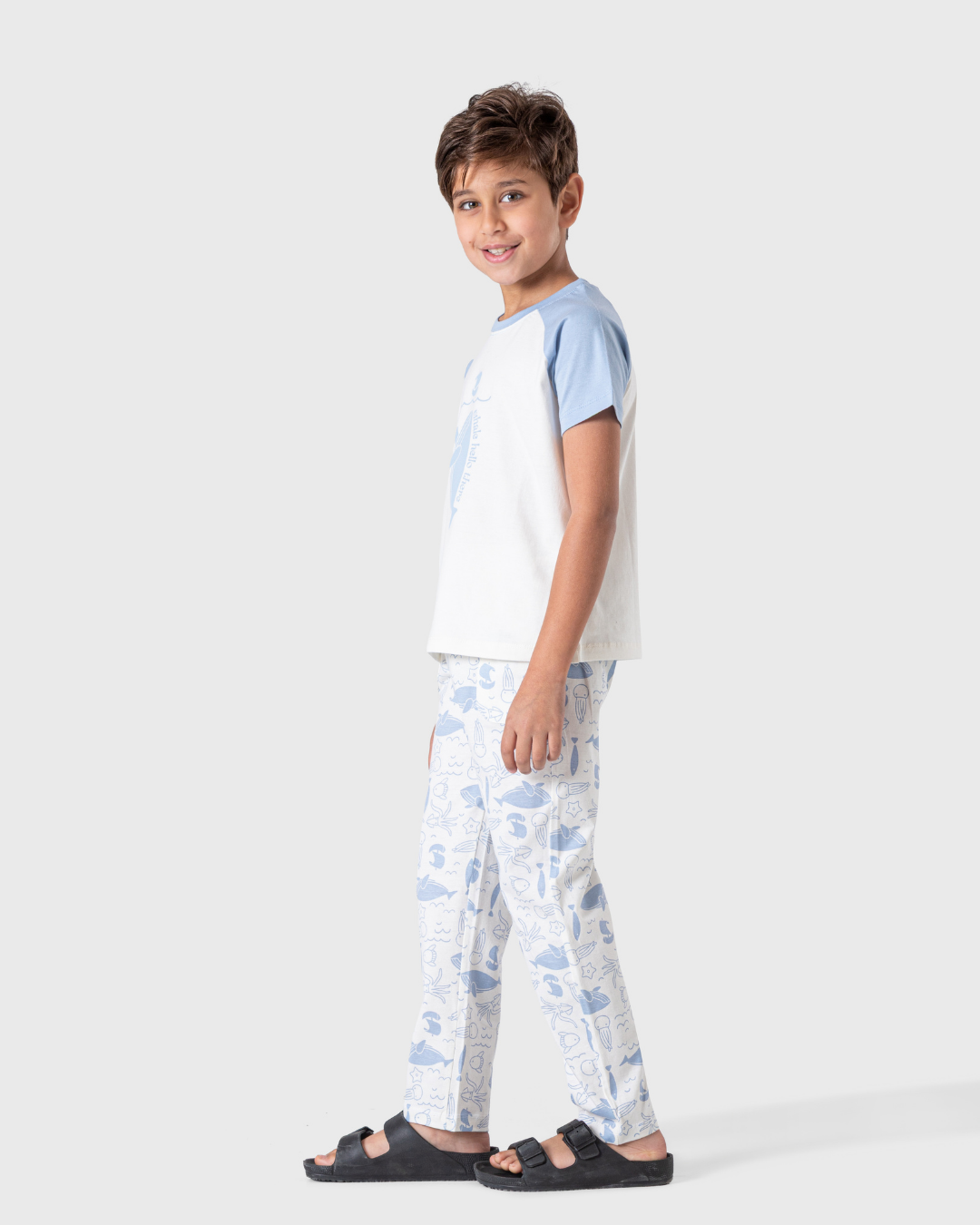 بيجاما توب و بنطلون حياه بحريه